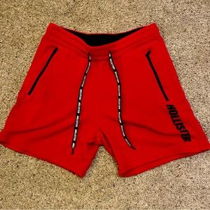 Hollister shorts, size men’s small, red and a tint of black.